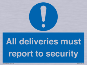 All deliveries must report to security